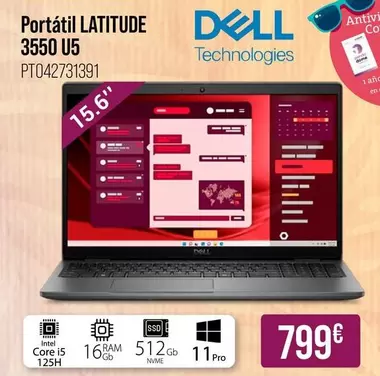 Dell - Portatil Latitude 3550 U5