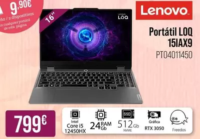 Lenovo - Portatil Loq 15iax9