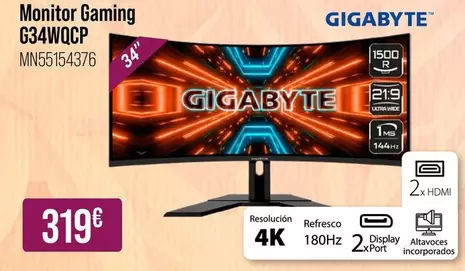 Gigabyte - Monitor Gaming G34WQCP 