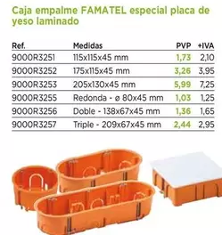 Caja Empalme Famatel Especial Placa De Yeso Laminado