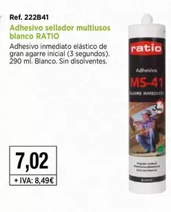 Ratio - Adhesivo Sellador Multiusos Blanco
