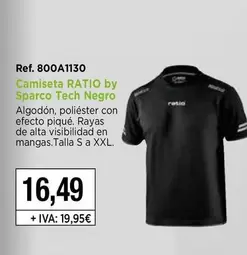 Ratio - Camiseta By Sparco Tech Negro