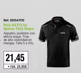 Ratio - Polo Ravio By Sparco Tech Negro