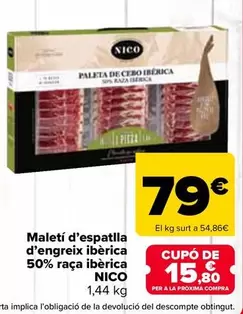 Nico - Maletín De Paleta De Cebo Ibérica 50% Raza Ibérica
