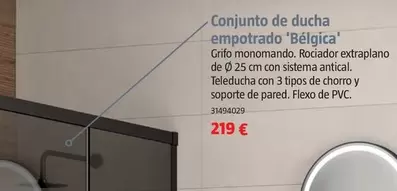 Conjunto De Ducha Empotrado Belgica