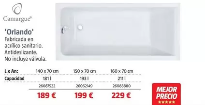 Camargue - Bañera 'Orlando'