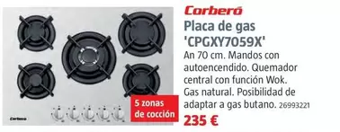 Corberó - Placa De Gas 'CPGXY7059X'