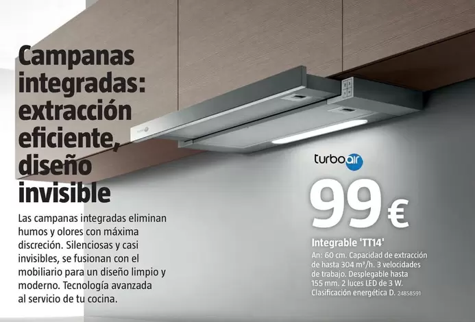 Turbo Air - Campanas Integrable 'TT14'
