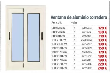 Ventana De Aluminio Corredera