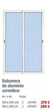 Balconera De Aluminio Corredera