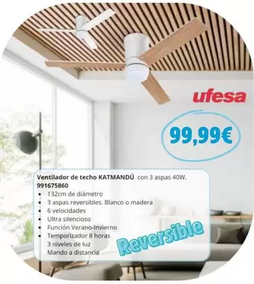 Ufesa - Ventilador De Techo Katmandu 
