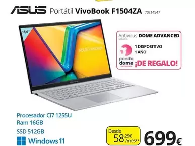 Asus - Portatil F1504za