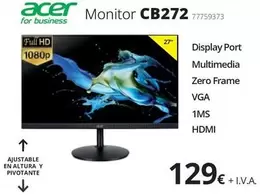 Acer - Monitor CB272