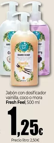 Fresh Feel - Jabón Con Dosificador Vainilla