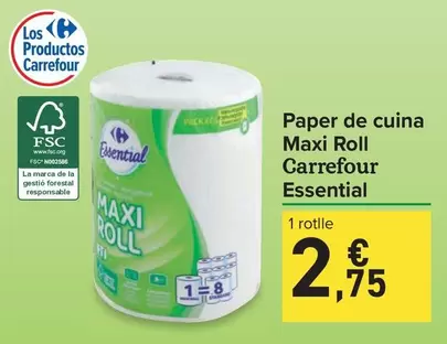 Carrefour - Paper De Cuina Maxi Roll Essential