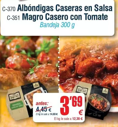 Albondigas Caseras En Salsa Magro Casero Con Tomate