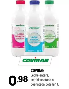 Coviran - Leche Entera/ Semidesnatada O Desnatada Botella 1 L