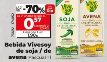 Pascual - Bebida Vivesoy De Soja / De Avena