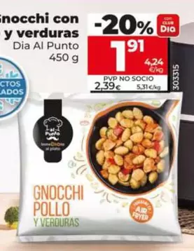 Dia Al Punto - Gnocchi Con Pollo Y Verduras