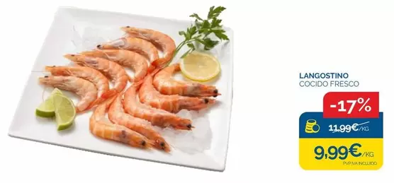 Langostino Cocido Fresco