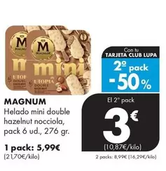 Magnum - Helado Mini Double Hazelnut Nocciola