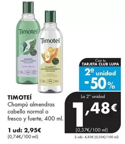 Timotei - Champú Almendras Cabello Normal O Fresco Y Fuerte