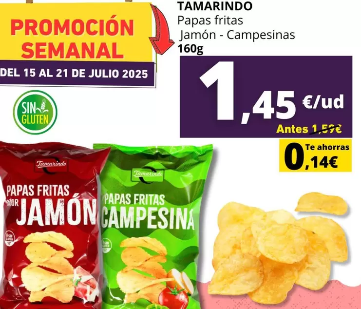 Tamarindo - Papas Fritas - Jamón Campesinas 