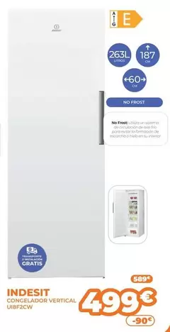 Indesit - Congelador Vertical
