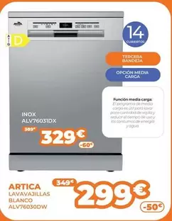 Artic - Lavavajillas Blanco ALV76030DW 