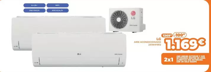 LG - Aire Acondicionado 2x1wifi912