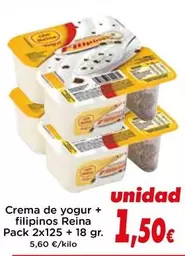 Postres Reina - Crema De Yogur + Filipinos