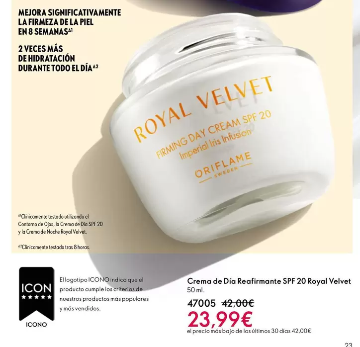 Royal Valvet - Crema De Dia Reafirmante SPF 20  