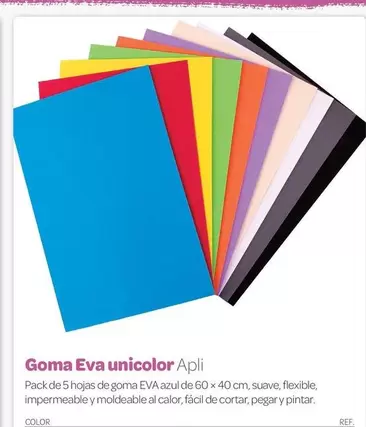 Goma Eva Unicolor Apli