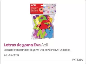 Apli - Letras De Goma Eva