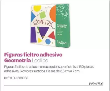 Loolipo - Figuras Fieltro Adhesivo Geometria