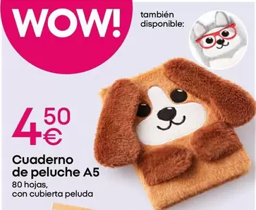 wow - Cuaderno De Peluche A5