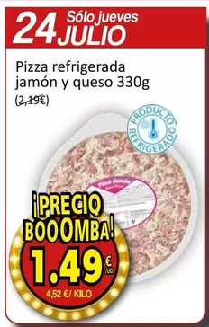Pizza Refrigerada Jamon Y Queso