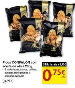 Picos Confalon Con Aceite De Oliva