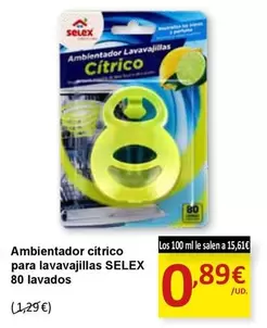 Selex - Ambientador Citrico Para Lavavajillas