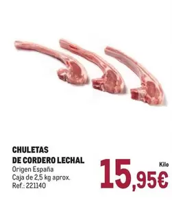 origen - Chuletas De Cordero Lechal