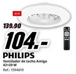 Philips - Ventilador De Techo Amigo 42+20 W
