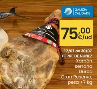 Torre De Núñez - Xamón Serrano Duroc Gran Reserva