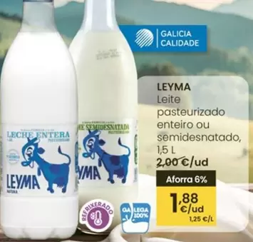 Leyma - Leite Pasteurizado Enteiro Ou Semidesnatado