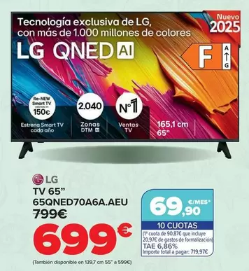 LG - Tv 65" 65QNED70A6A,AEU