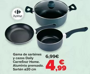Carrefour Home - Gama De Sartenes Y Cazos Daily Aluminio Prensado Sarten Ø20 Cm