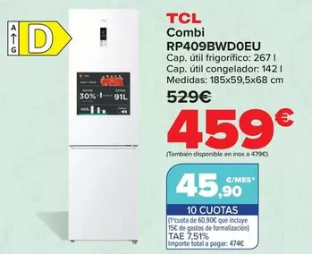 TCL - Combi RP409BWD0EU
