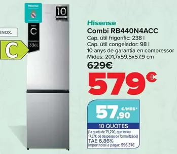 Hisense - Combi RB440N4ACC