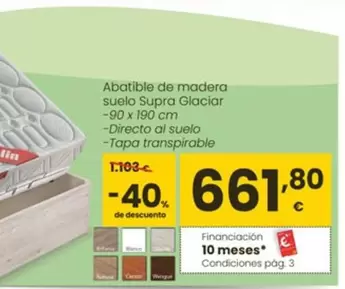 Pikolin - Abatible De Madera Suelo Supra Glaciar