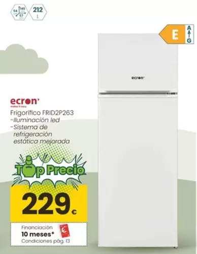 Ecron - Frigorifico FRID2P263 