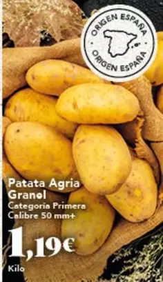 origen - Patata Agria Granel
